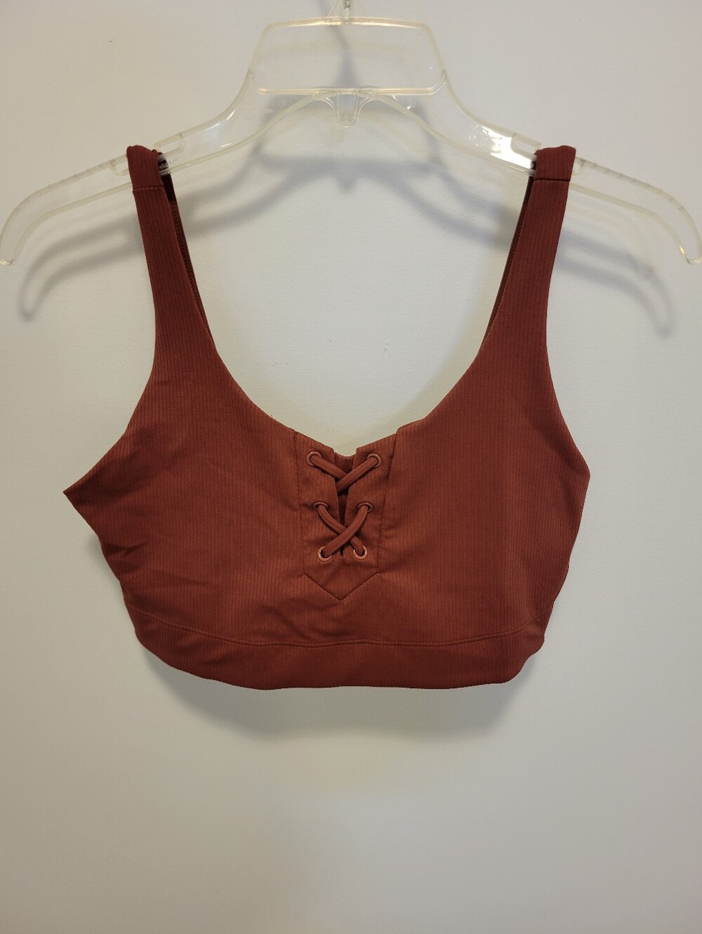 Joylab Lace-Up Ribbed Sports Bra